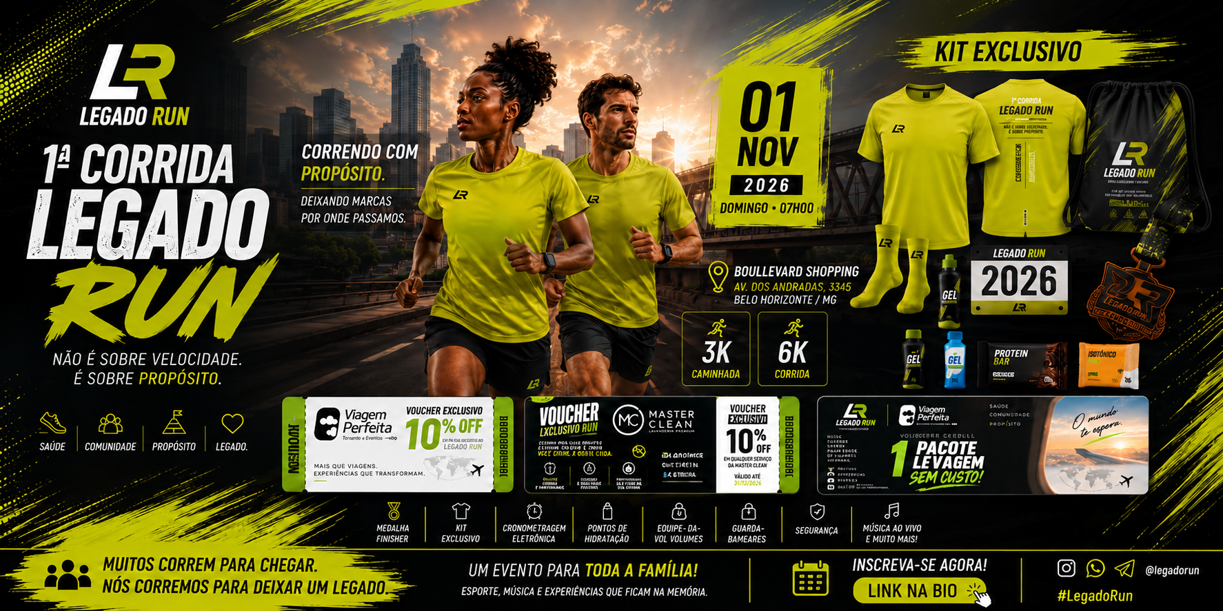 Arte oficial do Treinão LEGADO RUN